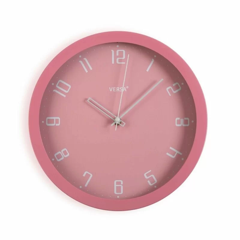 Wall Clock Versa Pink polypropylene (4,3 x 30 x 30 cm)