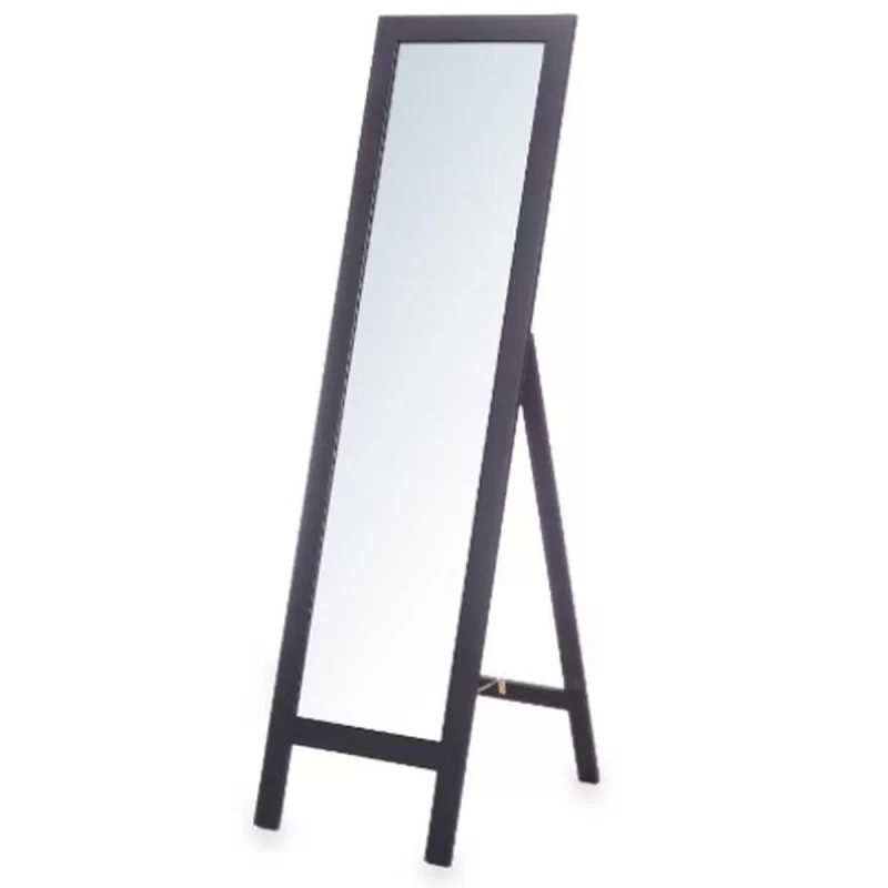 Free standing mirror Black Wood 40 x 145 x 40 cm