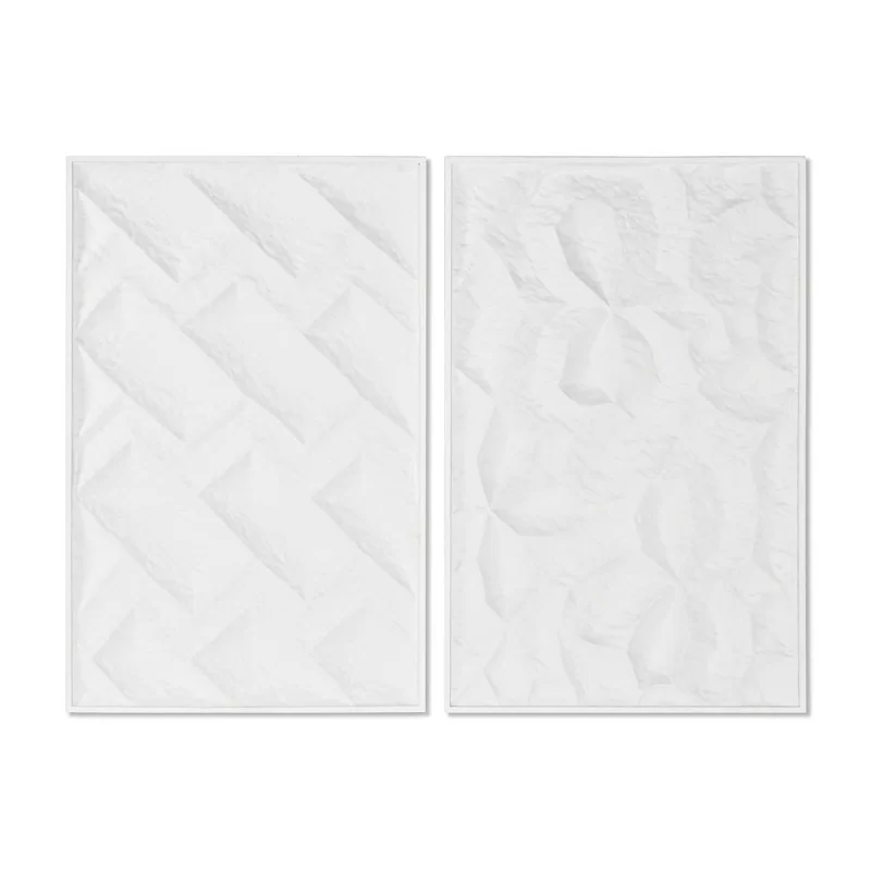 Painting Home ESPRIT Modern With relief 58,5 x 4 x 92,5 cm (2 Units)