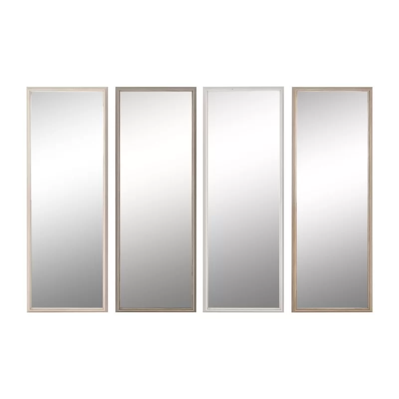 Wall mirror Home ESPRIT White Brown Beige Grey Crystal polystyrene 33 x 3 x 95,5 cm (4 Units)