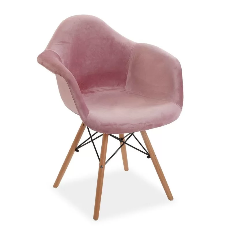 Chair with Armrests Versa Pink Wood polypropylene 64 x 82 x 61 cm