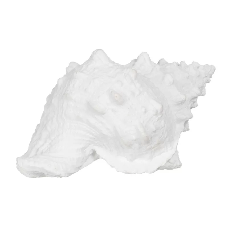 Decorative Figure White Snail 21 x 14 x 12 cm