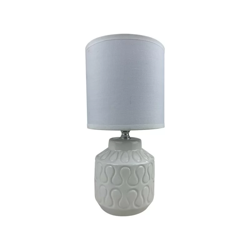 Desk lamp Versa Lizzy White Ceramic 13 x 26,5 x 10 cm