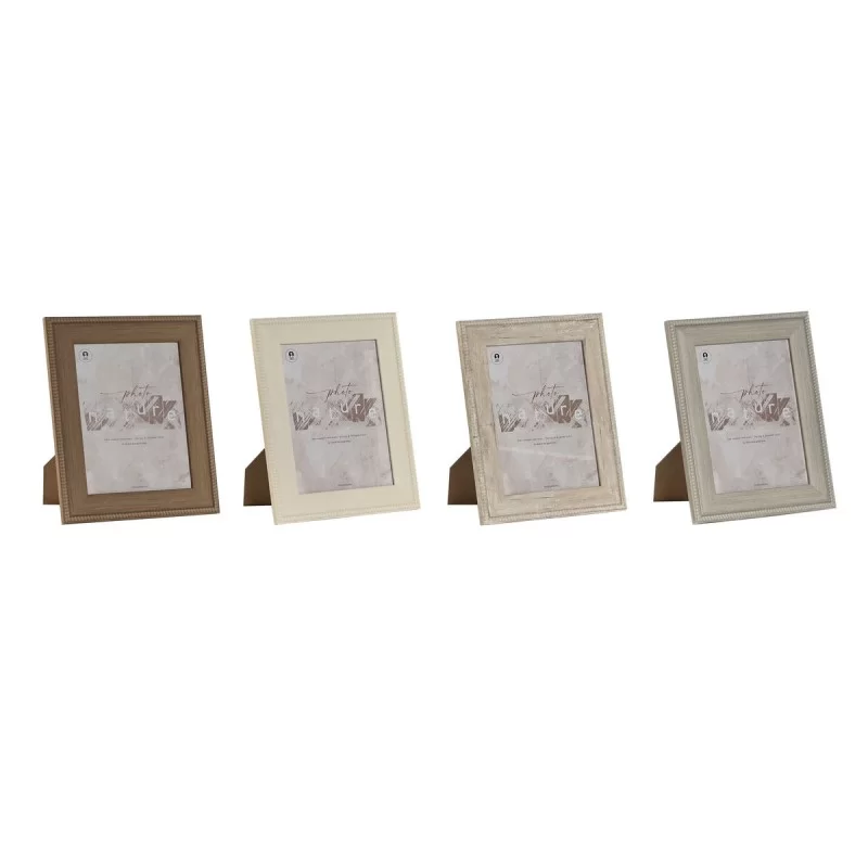 Photo frame Home ESPRIT Brown Grey Cream Natural Crystal polystyrene 21,2 x 1,6 x 26,2 cm