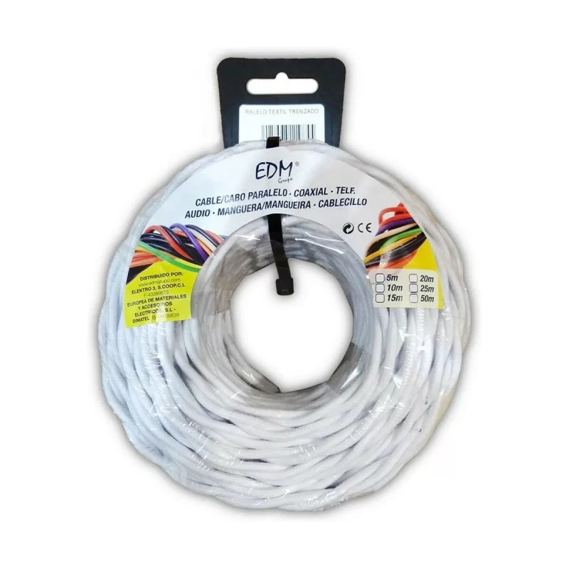 Cable EDM White 2 x 1,5 mm