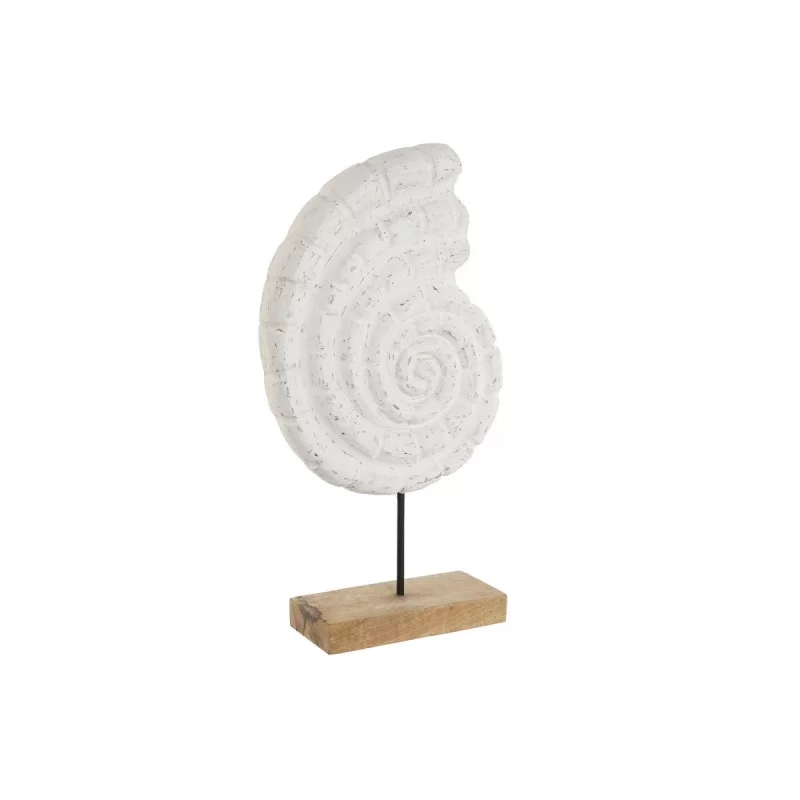 Decorative Figure Home ESPRIT White Natural Mediterranean Snail 26,5 x 9 x 50,5 cm