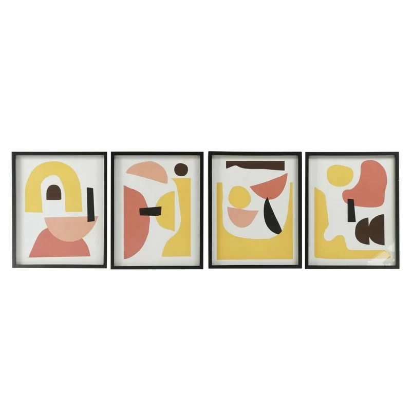 Painting DKD Home Decor 40 x 2,5 x 50 cm Abstract Scandinavian (4 Pieces)
