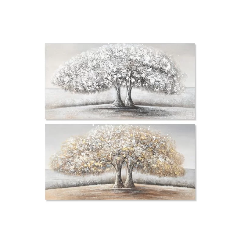 Painting DKD Home Decor Tree Traditional 120 x 3 x 60 cm (2 Units)