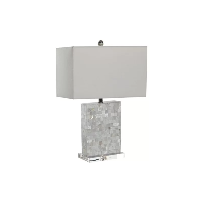Desk lamp DKD Home Decor 40 x 23 x 62 cm Grey White 220 V Acrylic 60 W
