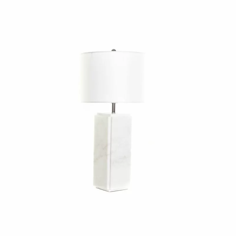 Desk lamp DKD Home Decor White Polyester Metal Marble 220 V 50 W (33 x 33 x 65 cm)