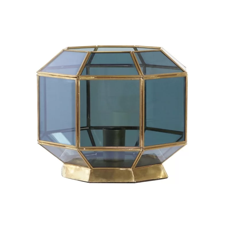 Desk lamp DKD Home Decor Crystal Blue Golden 220 V Brass 50 W Modern (29 x 29 x 25 cm)
