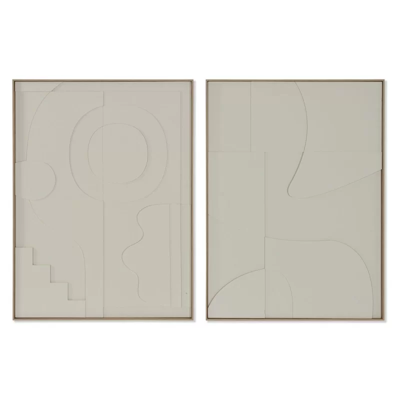Painting Home ESPRIT Abstract Scandinavian 75 x 4 x 100 cm (2 Units)