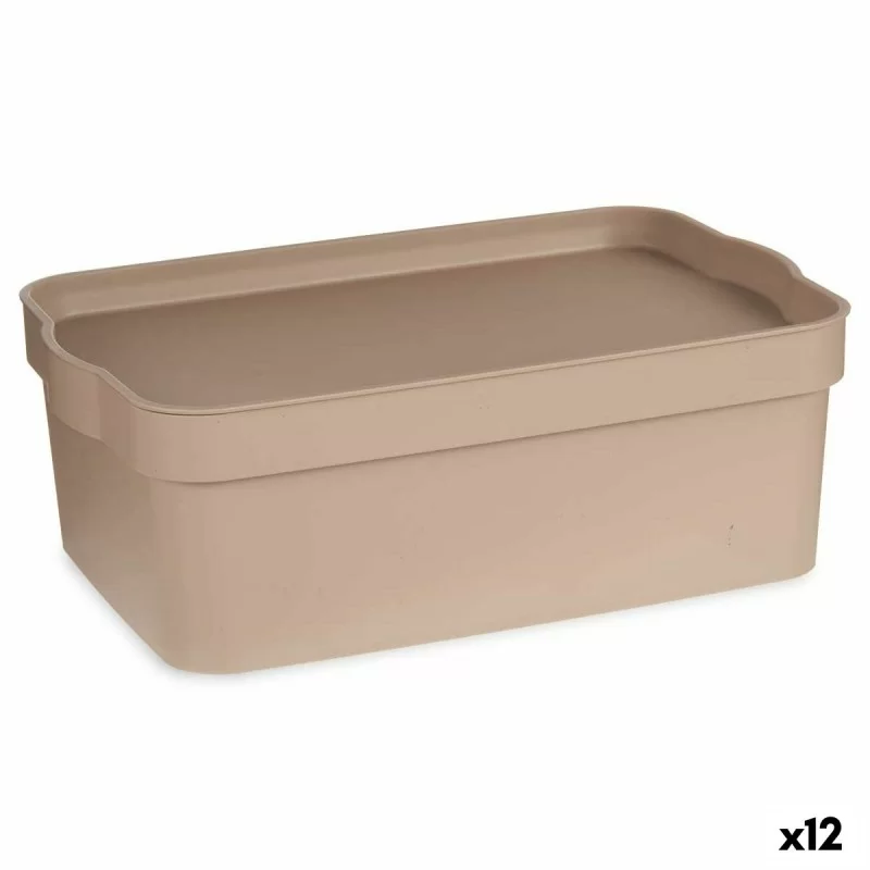 Multi-use Box Beige Plastic 6 L (21 x 11 x 32 cm) (12 Units)