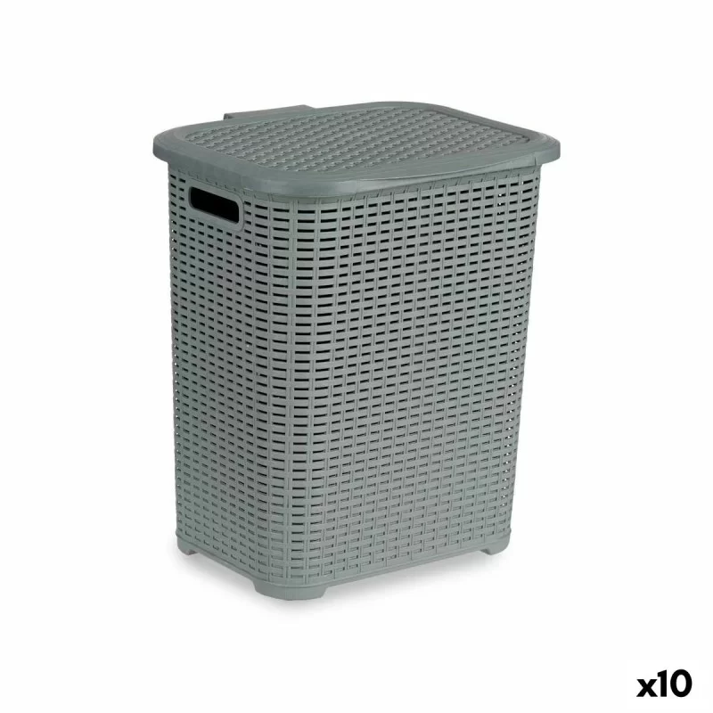 Laundry Basket Grey Plastic 42 L 34,5 x 48 x 41 cm (10 Units)