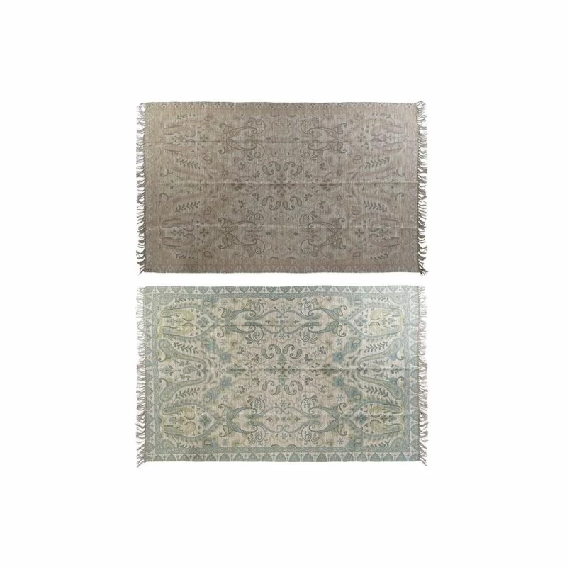 Carpet DKD Home Decor 200 x 290 x 0,5 cm Red Polyester Green Arab (2 Units)