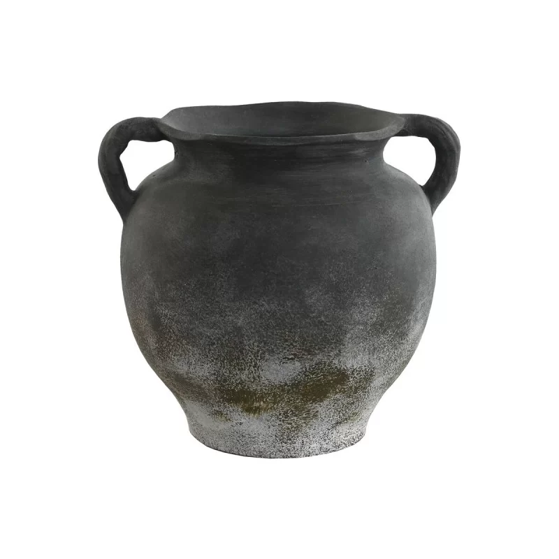Vase Home ESPRIT Grey Terracotta Oriental 27 x 26 x 26,5 cm