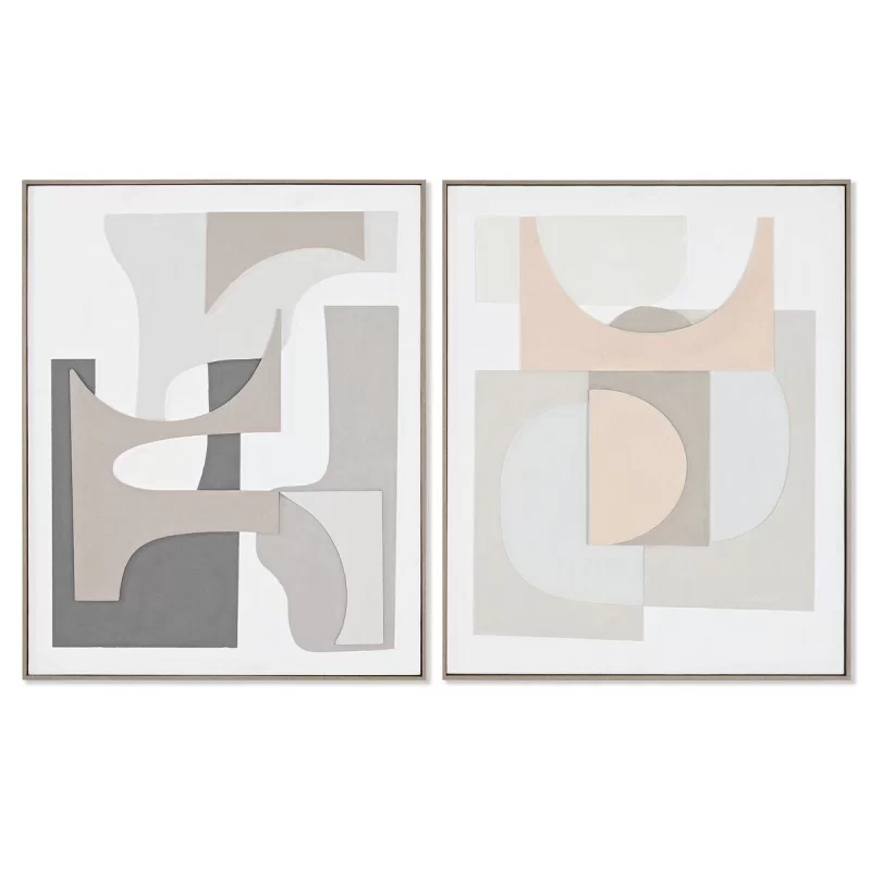 Painting Home ESPRIT Abstract Urban 82,3 x 4,5 x 102 cm (2 Units)