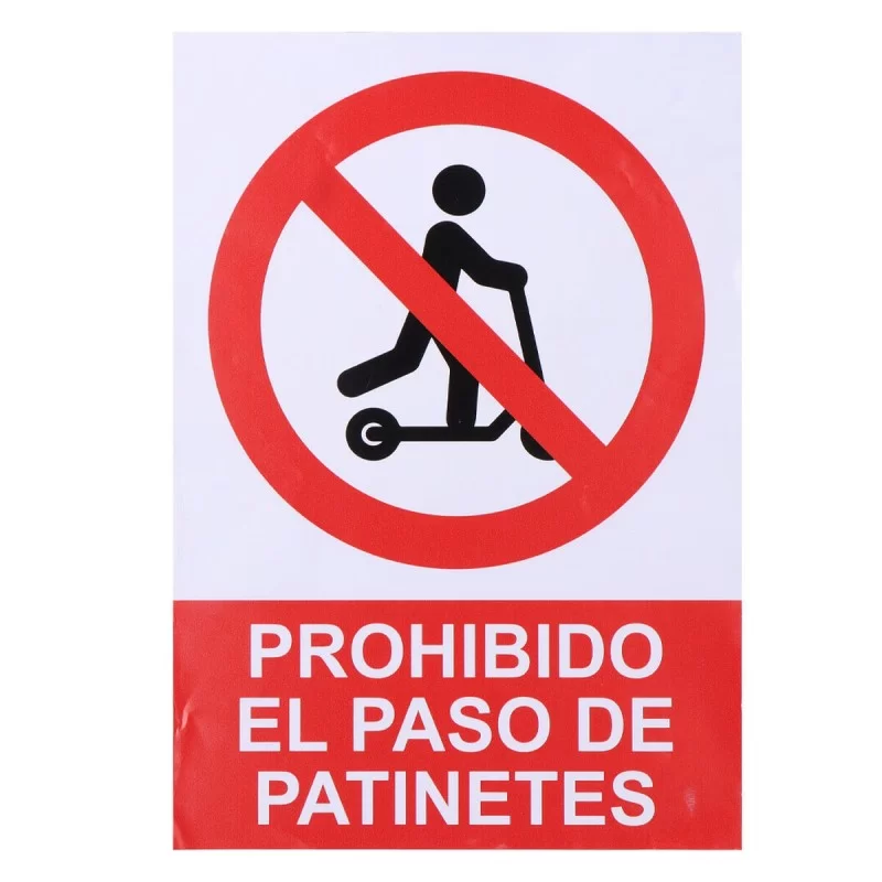 Sign Normaluz Prohibido acceder con patinete Stick (21 x 30 cm)