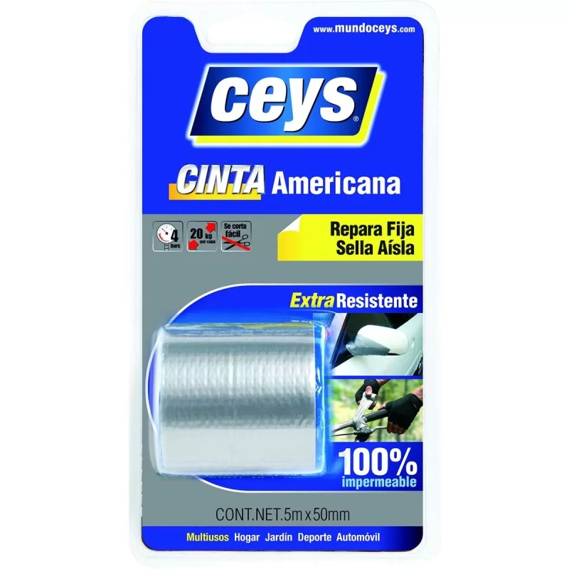 Duct tape Ceys Silver (5 m x 50 mm)