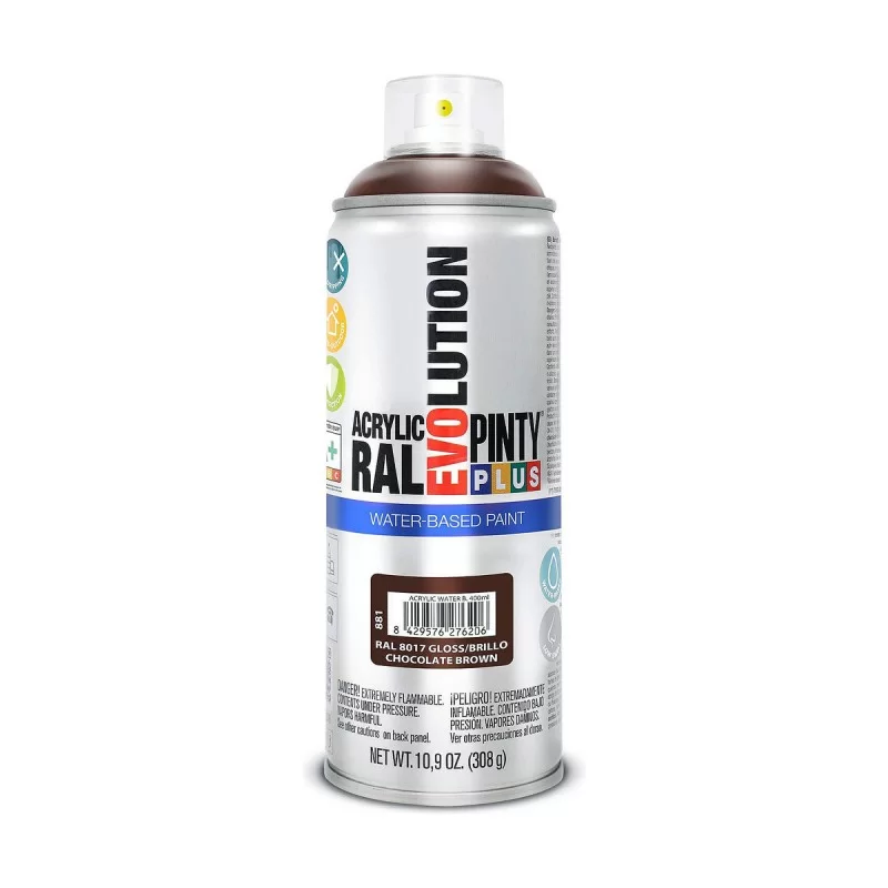 Spray paint Pintyplus Evolution RAL 8017 Water based Chocolate 400 ml