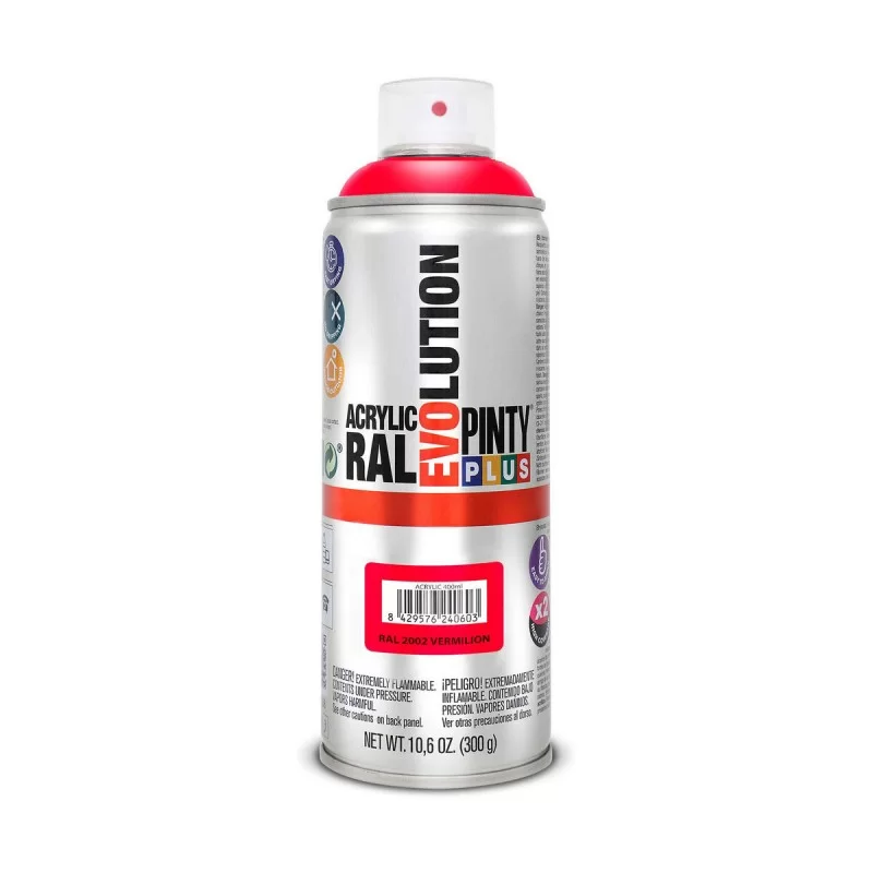 Spray paint Pintyplus Evolution RAL 2002 400 ml Vermilion