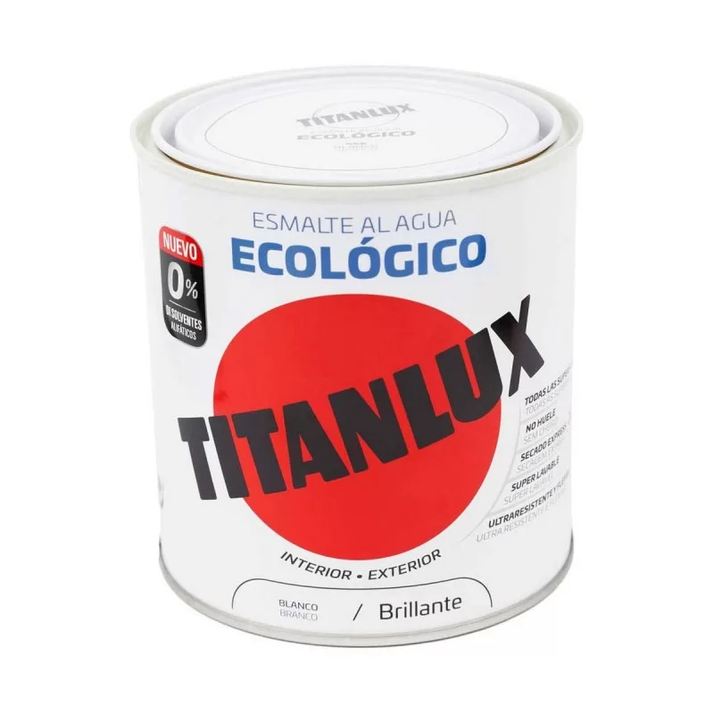 Acrylic polish Titanlux 00t056614 Ecological 250 ml White Shiny