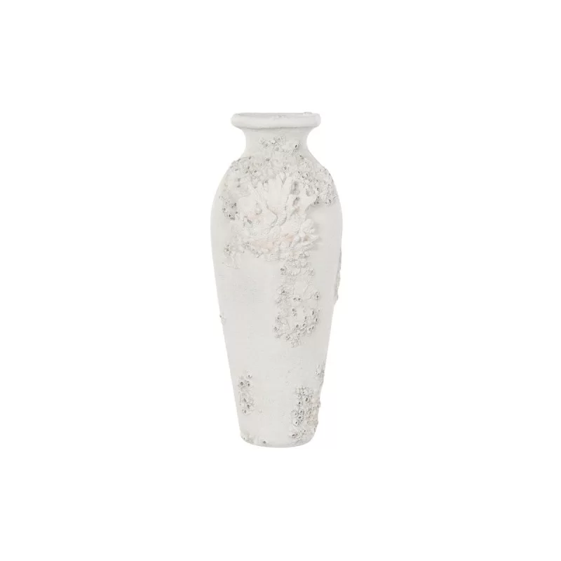 Vase DKD Home Decor White Resin Coral Mediterranean 37,5 x 31,7 x 81 cm