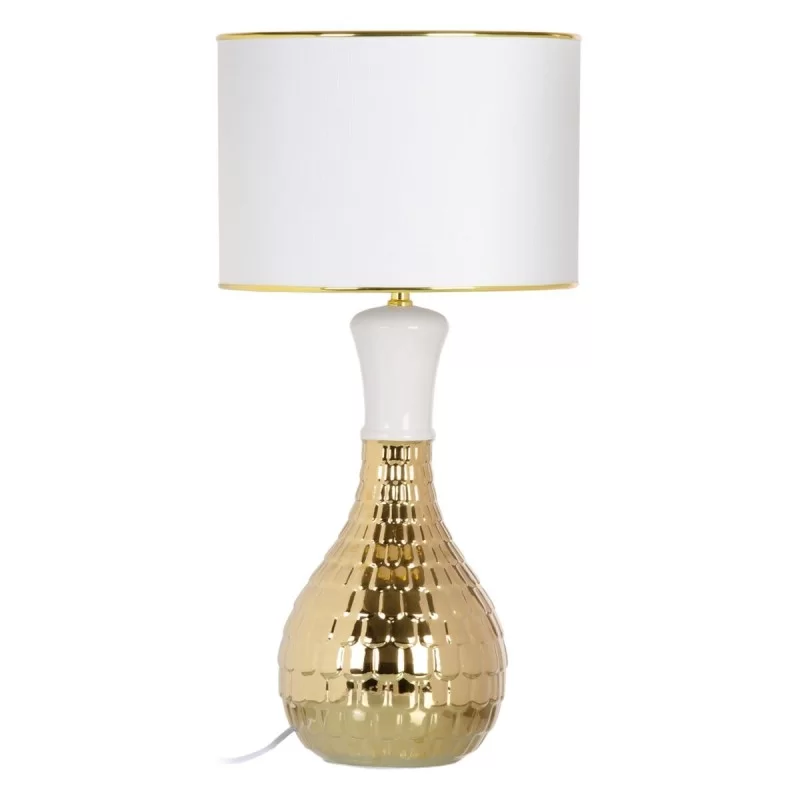 Desk lamp White Golden Linen Ceramic 60 W 220 V 240 V 220-240 V 34 x 34 x 51 cm