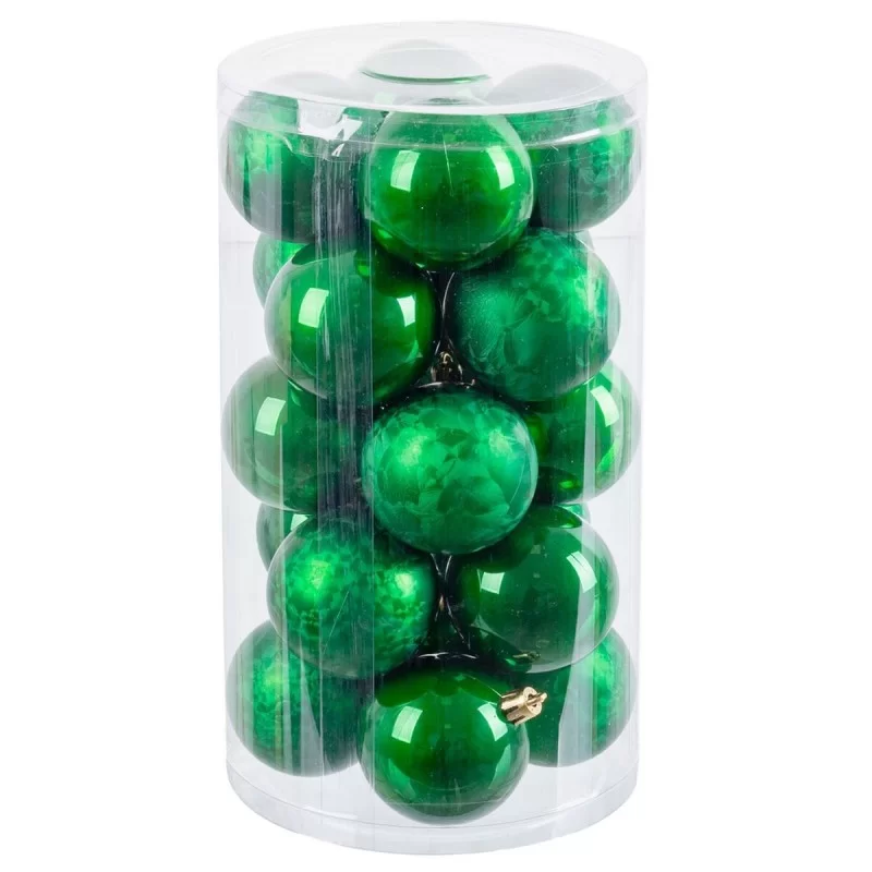 Christmas Baubles Green Plastic 6 x 6 x 6 cm (20 Units)