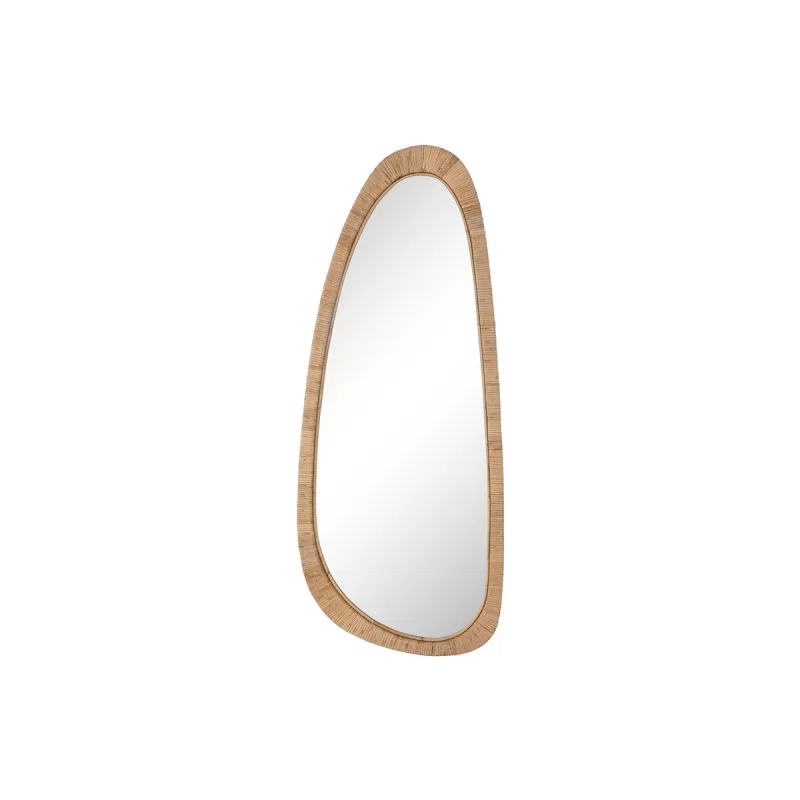 Wall mirror Home ESPRIT Natural Crystal Scandi 57 x 3 x 140 cm