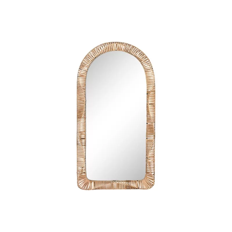 Wall mirror Home ESPRIT Natural Crystal Tropical 61,5 x 7 x 117 cm
