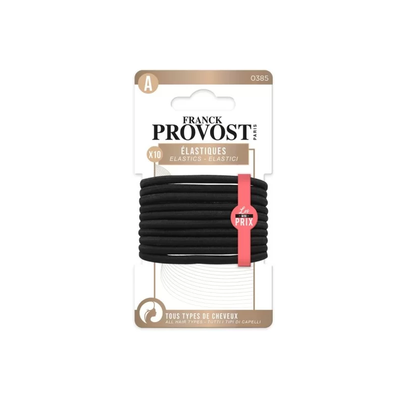 Hair ties Franck Provost Black 10 Pieces (Refurbished A)