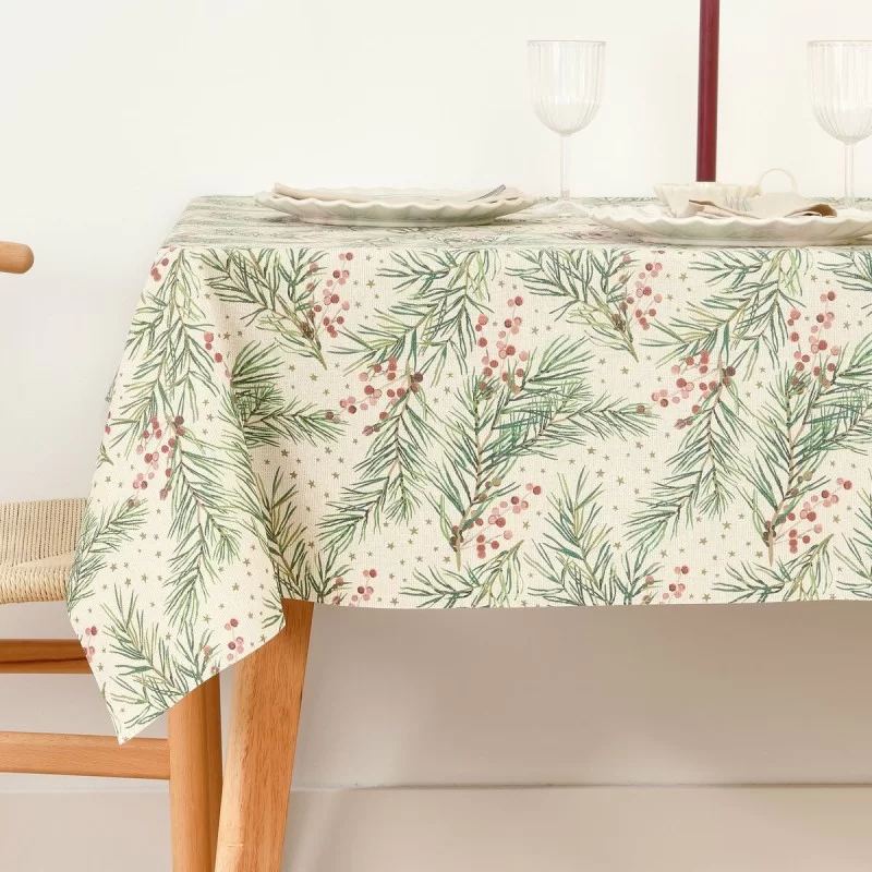 Stain-proof tablecloth Mauré Merry Christmas 155 x 155 cm