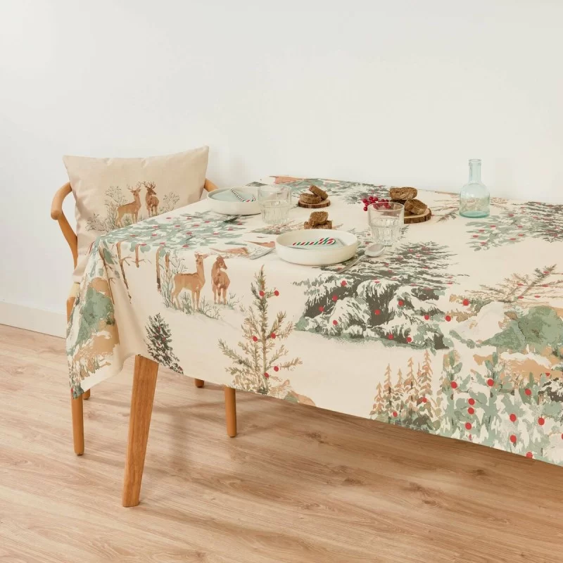 Stain-proof tablecloth Mauré Christmas Deer 240 x 155 cm