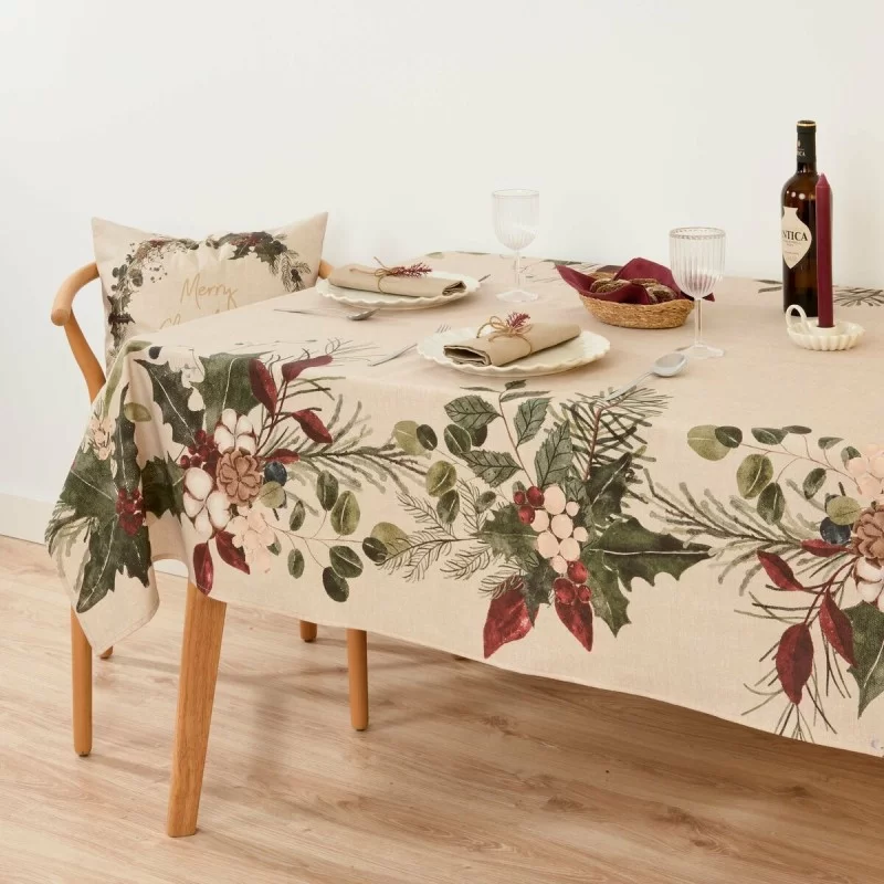 Stain-proof tablecloth Mauré Christmas Mistletoe 400 x 155 cm