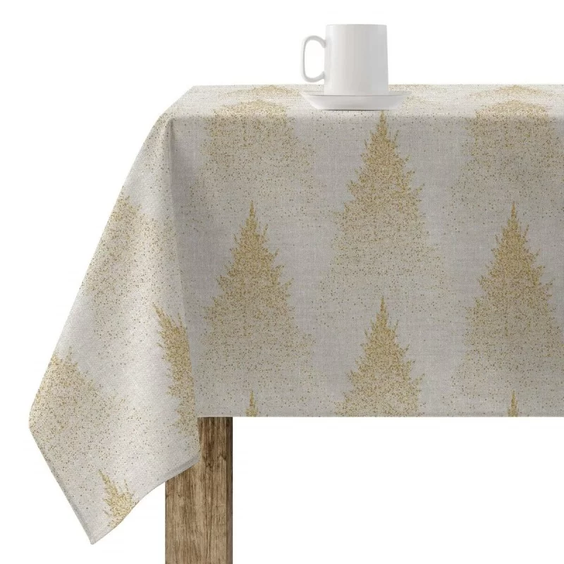 Stain-proof resined tablecloth Mauré Merry Christmas 140 x 140 cm