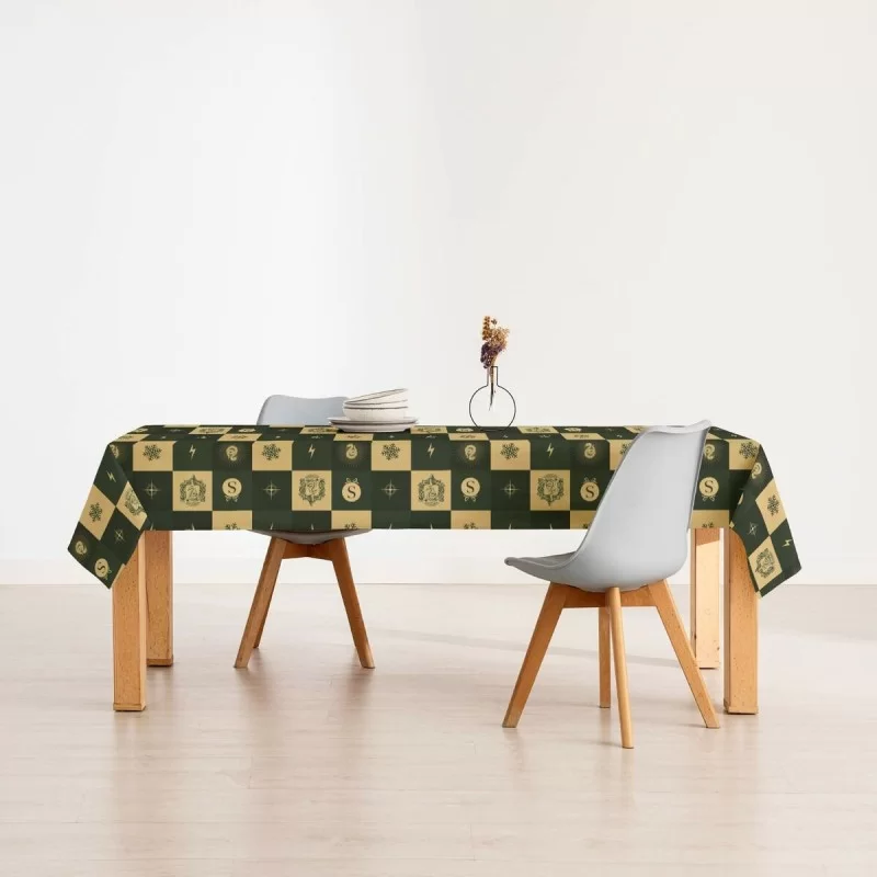 Stain-proof resined tablecloth Harry Potter Slytherin 200 x 140 cm
