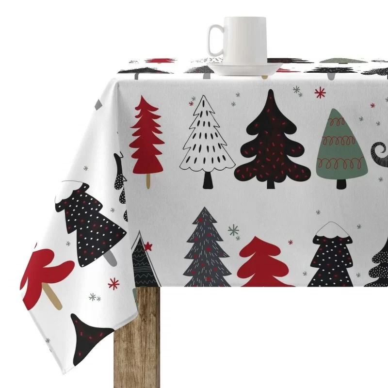 Stain-proof resined tablecloth Mauré Merry Christmas 200 x 180 cm