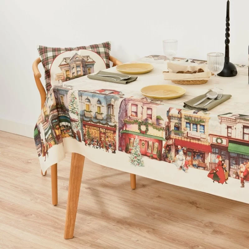 Stain-proof tablecloth Mauré Christmas City 350 x 155 cm