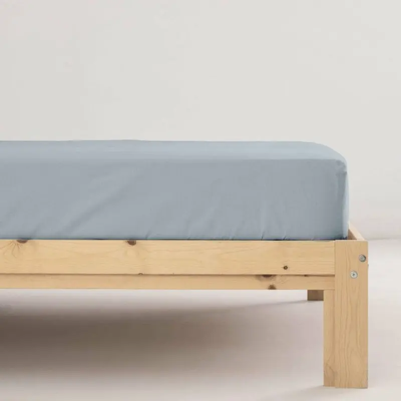 Fitted bottom sheet Ripshop Liso Celeste 90 x 200 cm Smooth