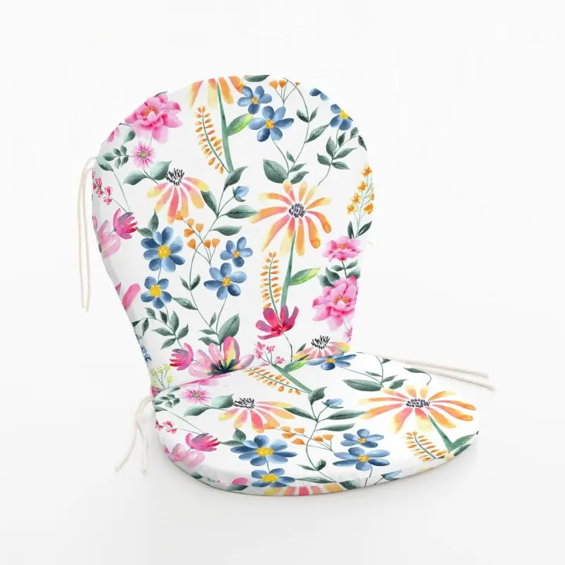 Chair cushion Belum 0120-407 48 x 5 x 90 cm Flowers