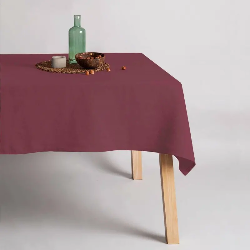 Tablecloth Muaré 140 x 150 cm Burgundy