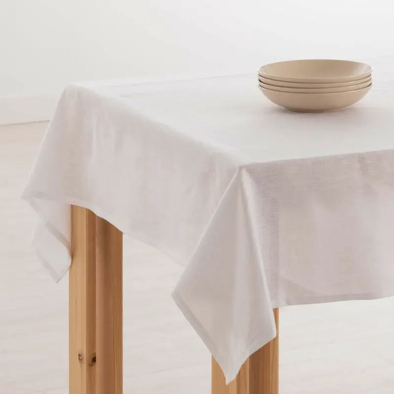 Tablecloth Muaré 250 x 150 cm White