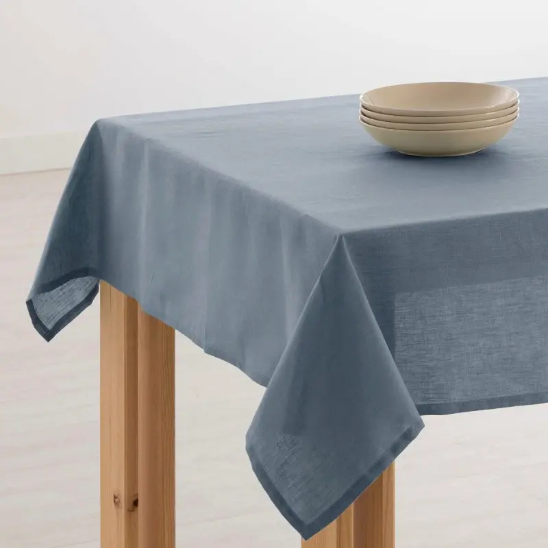 Tablecloth Muaré 300 x 150 cm Blue