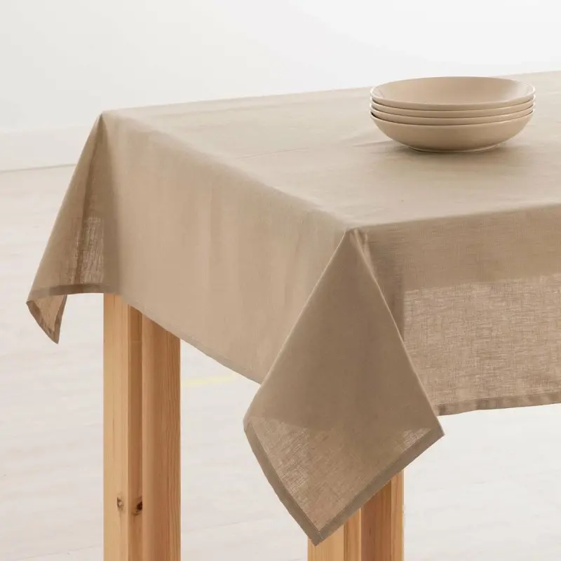 Tablecloth Muaré 400 x 150 cm Taupe