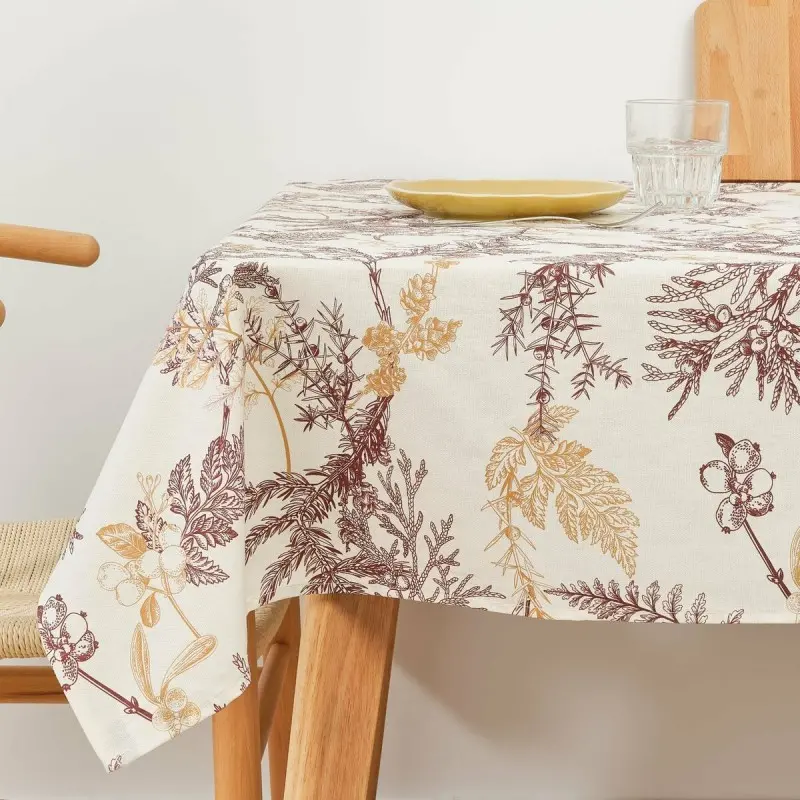 Stain-proof resined tablecloth Muaré Christmas 140 x 140 cm