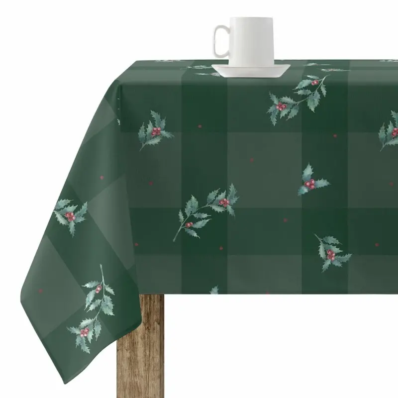 Stain-proof resined tablecloth Muaré Christmas 140 x 140 cm