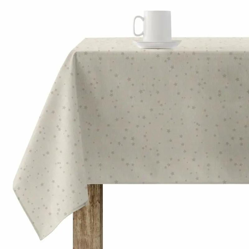 Stain-proof resined tablecloth Muaré Merry Christmas 200 x 140 cm