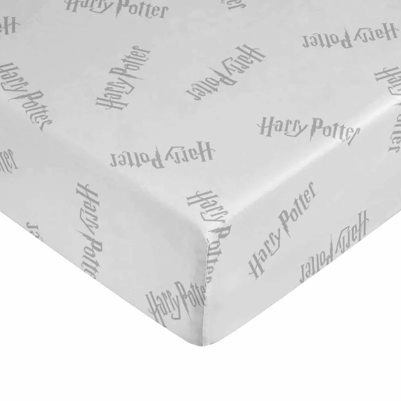 Fitted sheet Harry Potter White Grey 140 x 200 cm