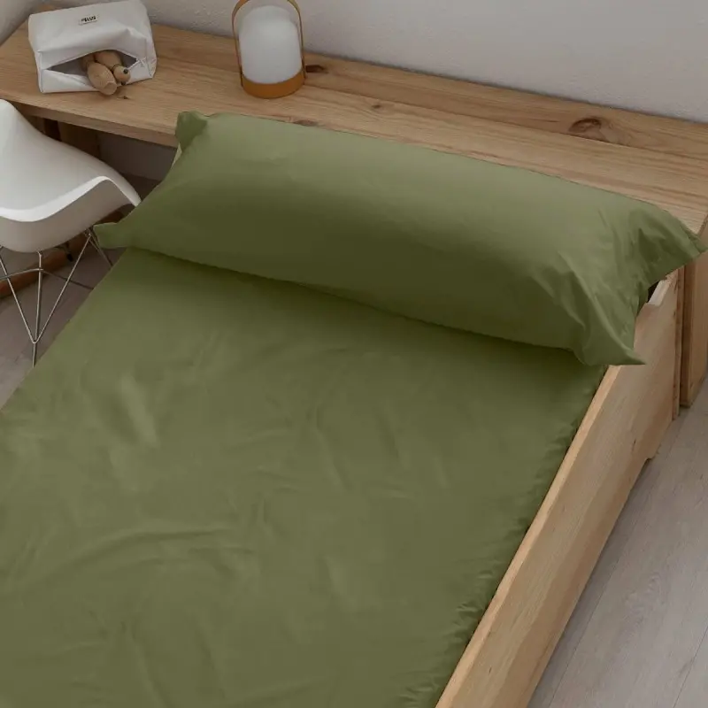 Fitted bottom sheet Ripshop Liso Green 180 x 200 cm